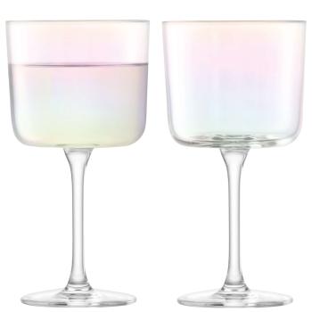 LSA | G1768-09-916 | Iridescence Wine Glass 250ml Set Of 2 Pieces Mother Of Pearl