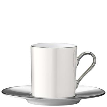 LSA | P055-01-385 | Palazzo Coffee Cup & Saucer 100ml Pearl/Platinum