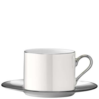 LSA | P034-11-385 | Palazzo Teacup & Saucer 250ml Pearl/Platinum