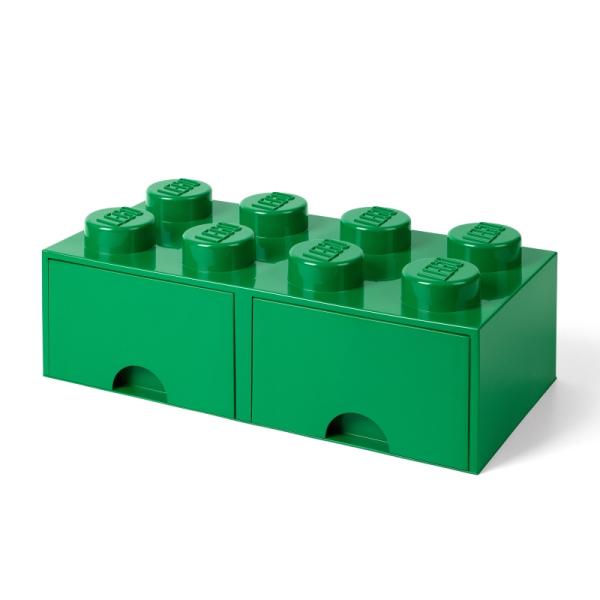 40061734 | Storage Drawer Brick 2x4 Dark Green