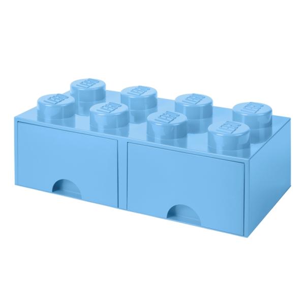 40061736 | Storage Drawer Brick 2x4 Light Royal Blue