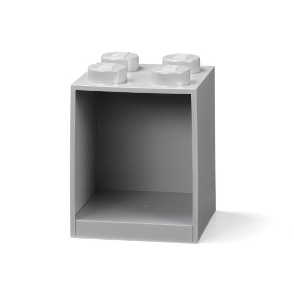 41141740 | Iconic Brick Shelf 2x2 Light Grey