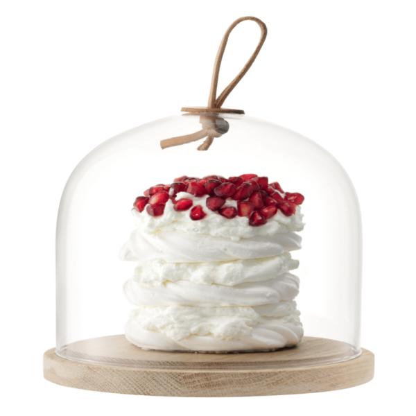 L.S.A. | G1048-21-301 | Ivalo Serving Dome with Wooden Base Ø 22 cm
