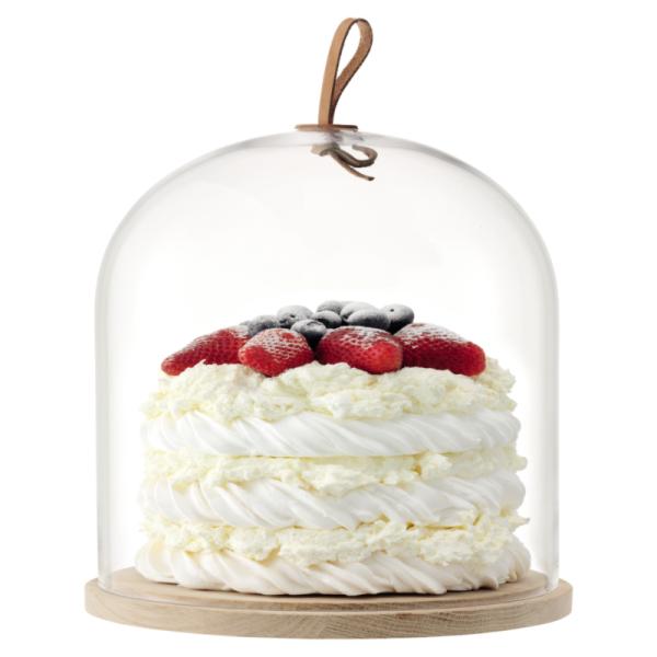 L.S.A. | G1048-21-301 | Ivalo Serving Dome with Wooden Base Ø 22 cm