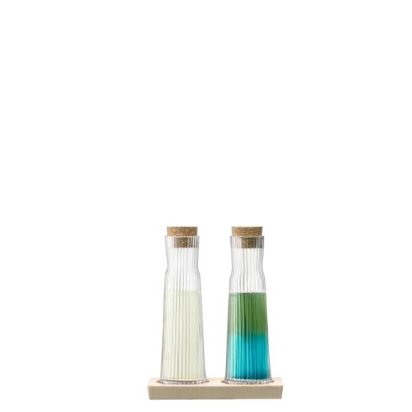 L.S.A. | G1622-07-304 | Gio Line Bottle Set and Cork Stoppers and Beech Base 200 ml