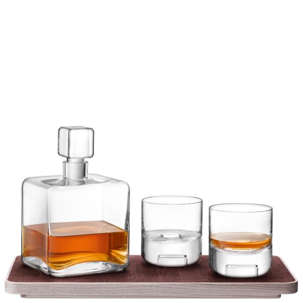 L.S.A. | G1692-00-301 | Cask Whisky Connoisseur Set Clear & Ash/Cork Tray L20 cm *