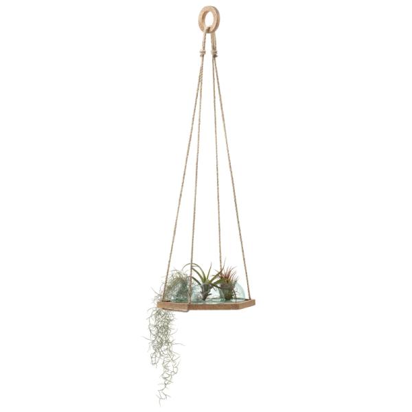 L.S.A. | G1697-00-161 | Canopy Hanging Planter Set Recycled/Cork L29 cm