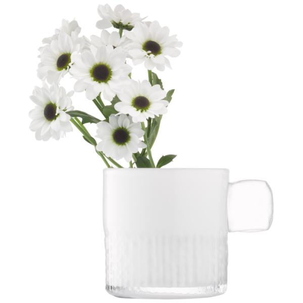 L.S.A. | G1708-09-136 | Handle Tealight Holder H9 cm Milk White