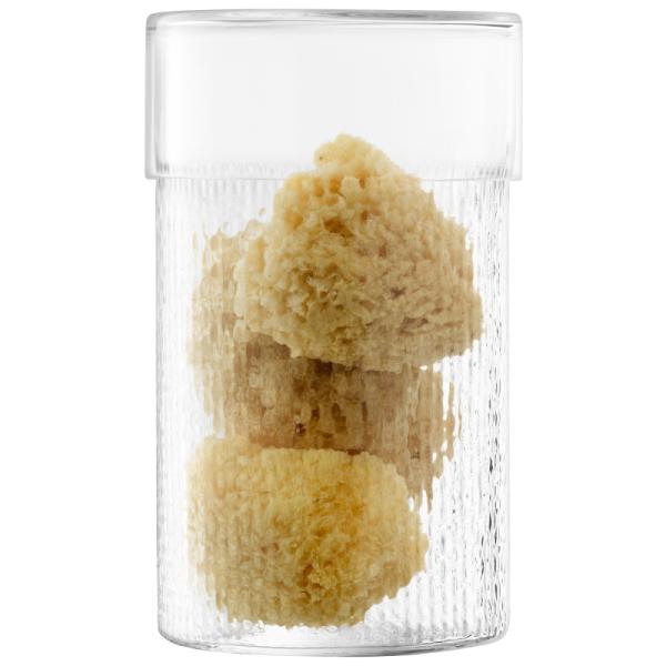 L.S.A. | G1712-24-148 | Wicker Container & Lid Ø 15 cm/H24,5 cm Clear