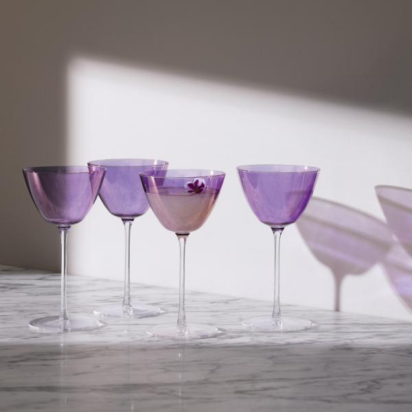 L.S.A. | G1619-07-887 | Aurora Martini Glass 195 ml Polar Violet x 4