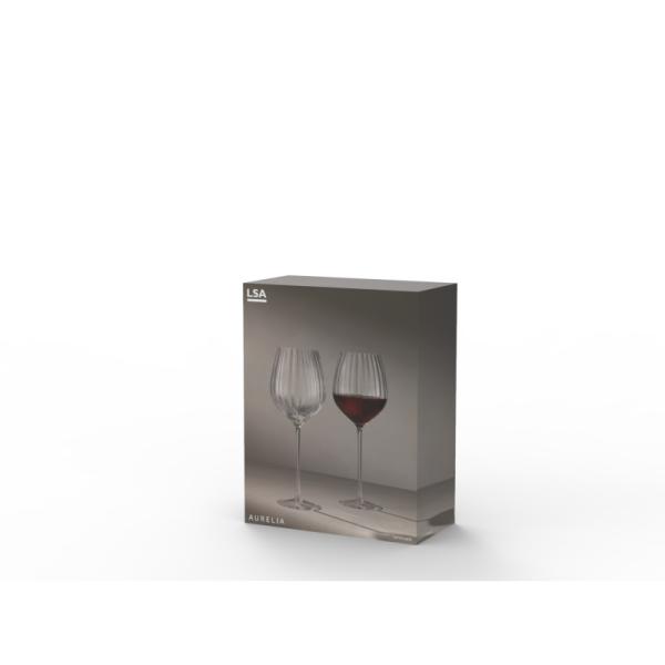L.S.A. | G845-21-776B | Aurelia Red Wine Glass 22oz Clear Optic x 2