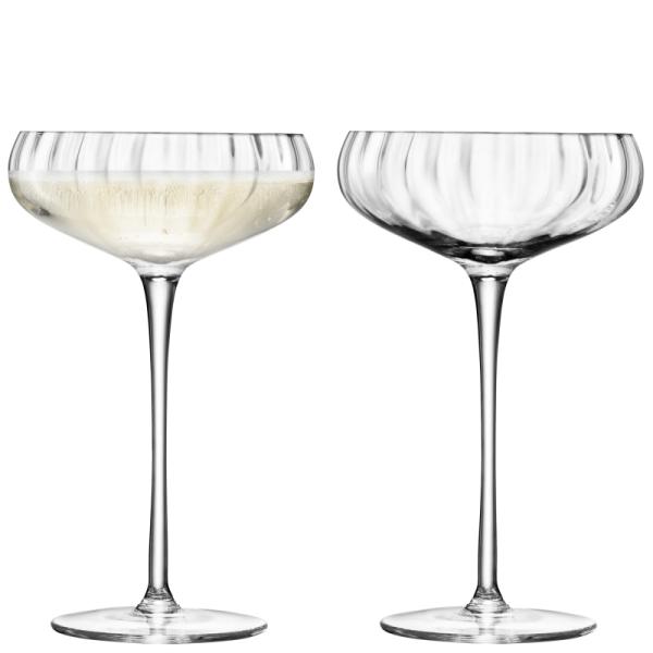 L.S.A. | G730-11-776B | Aurelia Champagne Saucer 10oz Clear Optic x 2