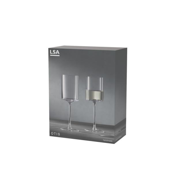 L.S.A. | G1284-09-301B | Otis White Wine Glass 8oz Clear x 2