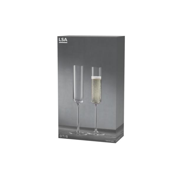 L.S.A. | G1070-05-301B | Otis Champagne Flute 5oz Clear x 2
