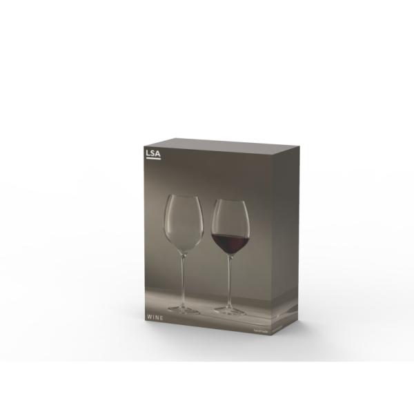 L.S.A. | G1152-14-991B | Wine Red Wine Glass 14oz Clear x 2