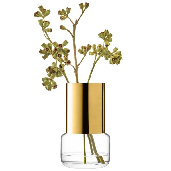 L.S.A. | G1746-17-358 | Aurum Vase H17cm Clear/Gold