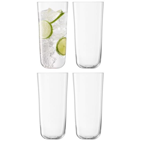 L.S.A. | G1747-19-301 | Arc Highball 550ml Clear Set of 4 Pieces