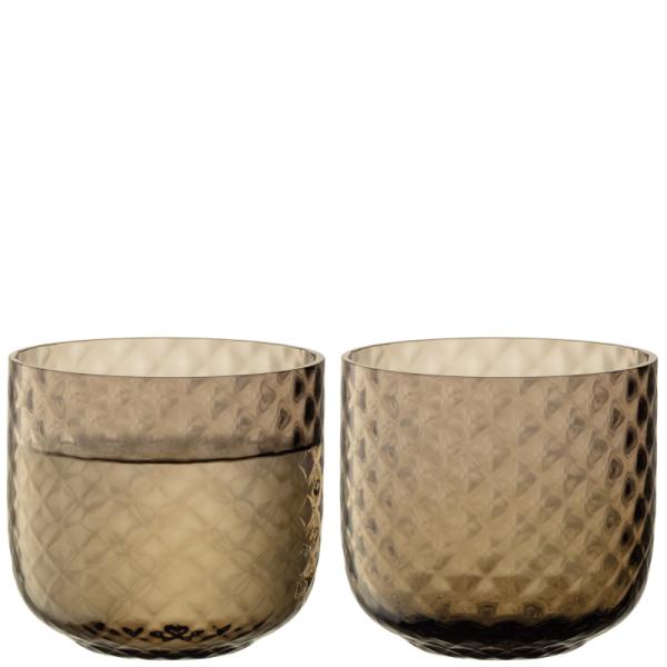 L.S.A. | G1749-11-132 | Dapple Tumbler 300ml Earth Brown Set of 2 Pieces