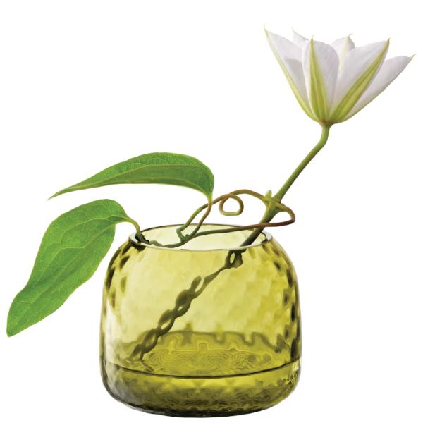 L.S.A. | G1753-07-387 | Dapple Tealight holder/vase H7cm Woodland Green