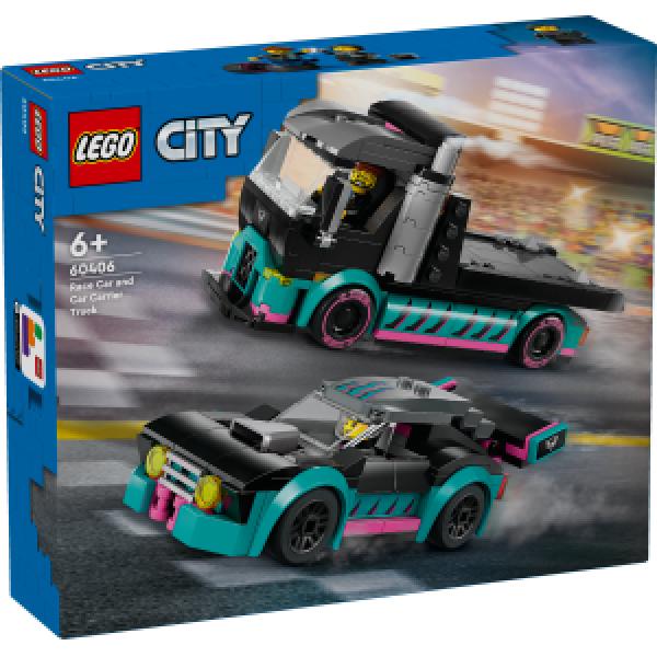 60406 | Race Car and Car Carrier Truck