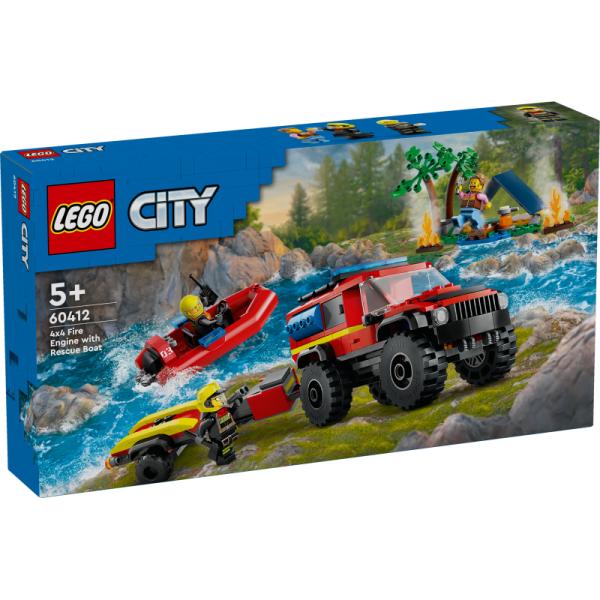 60412 | 4x4 Fire Truck with Rescue Boat