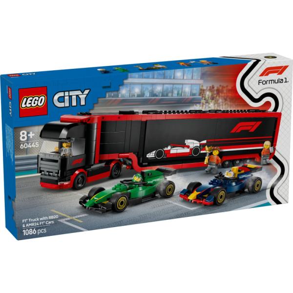 60445 | F1® Truck with RB20 & AMR24 F1® Cars