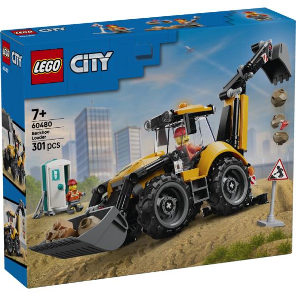 60480 | Yellow Backhoe Loader