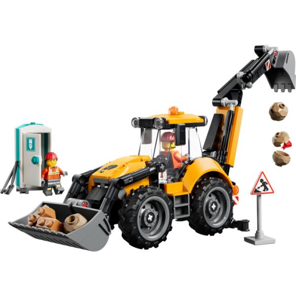 60480 | Yellow Backhoe Loader