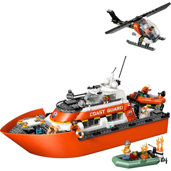 60504 | Coast Guard Rescue Boat & Helicopter