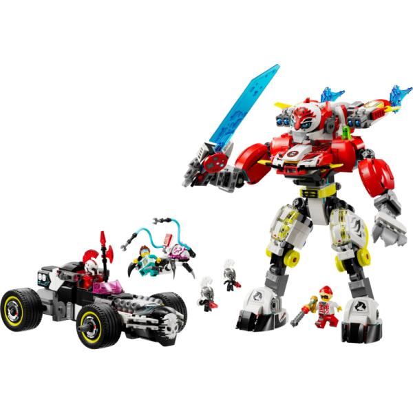 71497 | Cooper's Tiger Mech & Zero's Hot Rod Car