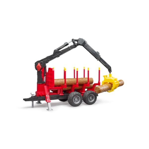 02252 | Forestry Trailer With Loading Crane And Grab