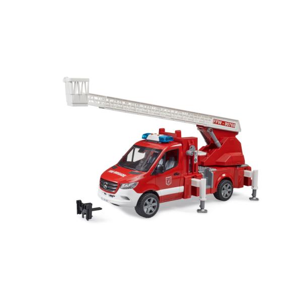 02673 | MB Sprinter Fire SErvice With Turntable Ladder, Pump And Light & Sound Module