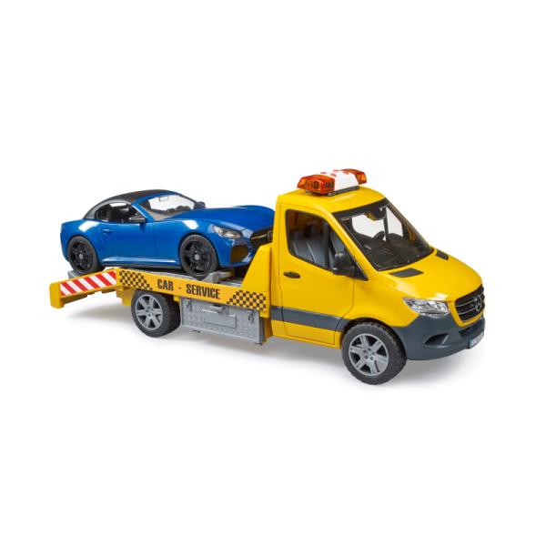 02675 | MB Sprinter Car Transporter With Light & Sound Module And Bruder Roadster