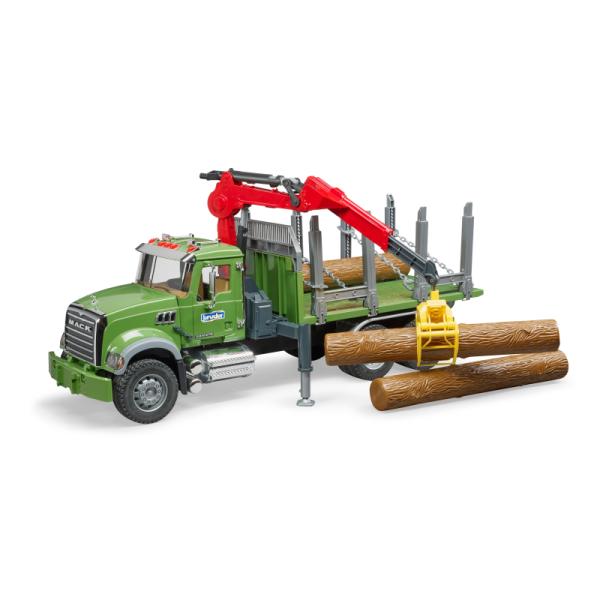 02824 | Mack Granite Timber Truck With 3 Trunks