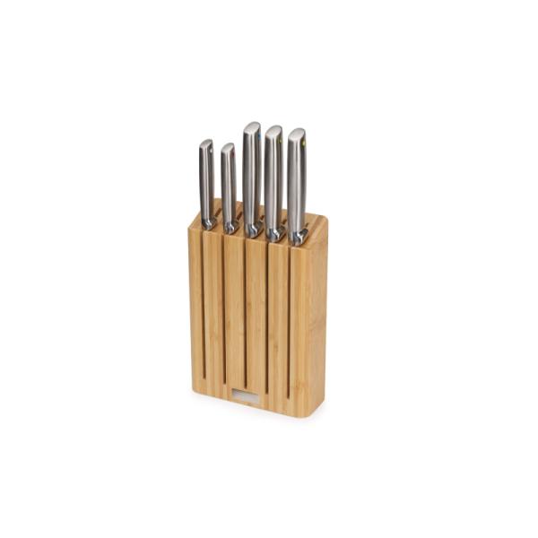 Joseph Joseph | 10564 | Elevate Steel Knives With Holder Bamboo 5 Piece