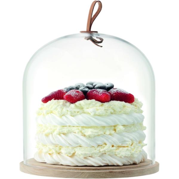 LSA | G1048-21-301 | Ivalo Serving Dome With Wooden Base Ø 22cm