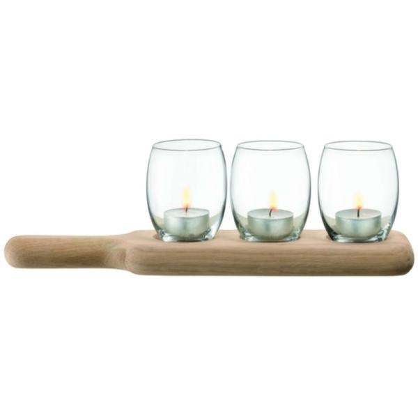 LSA | G1116-06-301 | Paddle Tealight Holder Set Of 3 Pieces