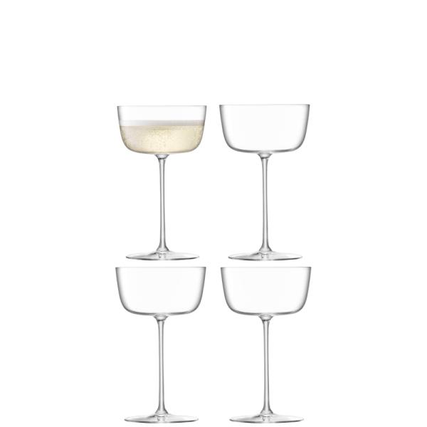 LSA | G1619-09-301 | Borough Cocktail Saucer 240ml Set Of 4 Pieces