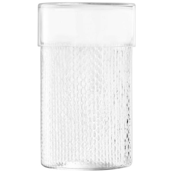 LSA | G1712-24-148 | Wicker Container & Lid Ø 15cm /H24.5cm Clear