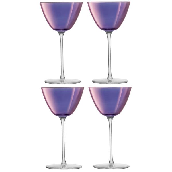 LSA | G1619-07-887 | Aurora Martini Glass 195ml Polar Violet x 4
