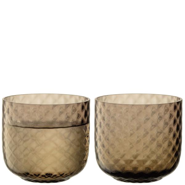 LSA | G1749-11-132 | Dapple Tumbler 300ml Earth Brown Set Of 2 Pieces