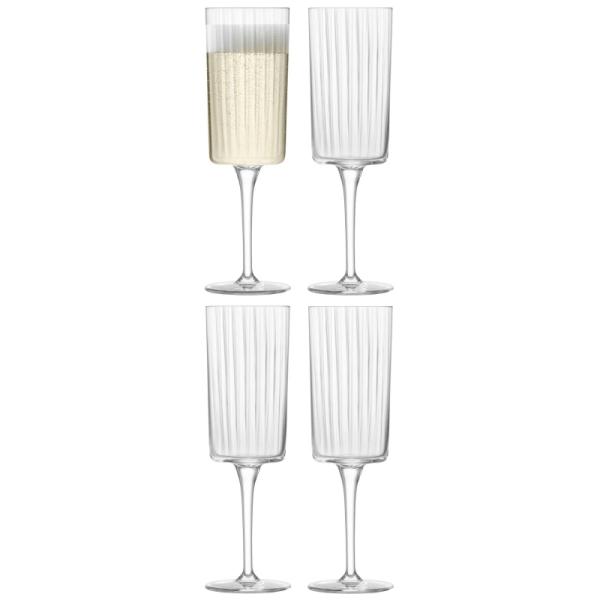 LSA | G1768-07-304 | Gio Line Champagne Flute 210ml Clear x 4