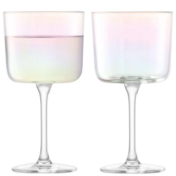 LSA | G1768-09-916 | Iridescence Wine Glass 250ml Set Of 2 Pieces Mother Of Pearl