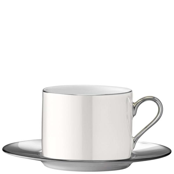 LSA | P034-11-385 | Palazzo Teacup & Saucer 250ml Pearl/Platinum