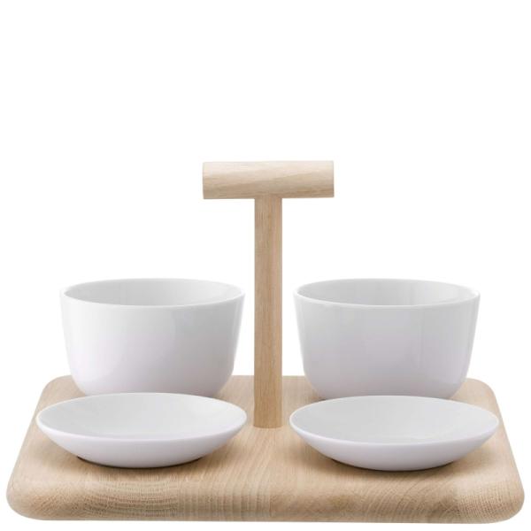 LSA | P282-00-997 | Dine Quad Set & Oak Base L26cm W26cm